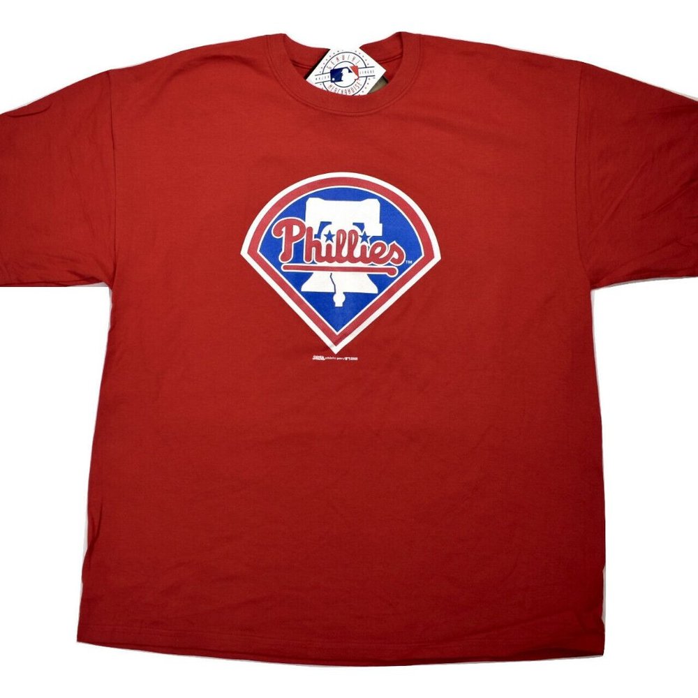 Stitches Mens MLB Philadelphia Phillies Baseball Red Shirt New With Tags